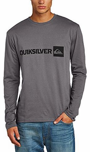 Mens Logo Bright B3 Crew Neck Long Sleeve Top, Grey (Metal), Medium