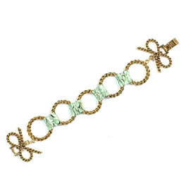 Rachel Leigh Olivia Link Bracelet with Mint