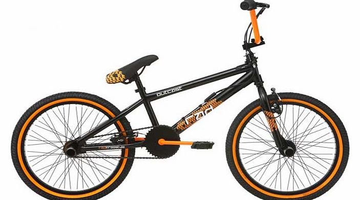 Outcast 20 Inch BMX - Black/Orange