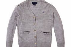 Girls 5-6yrs grey wool cardigan