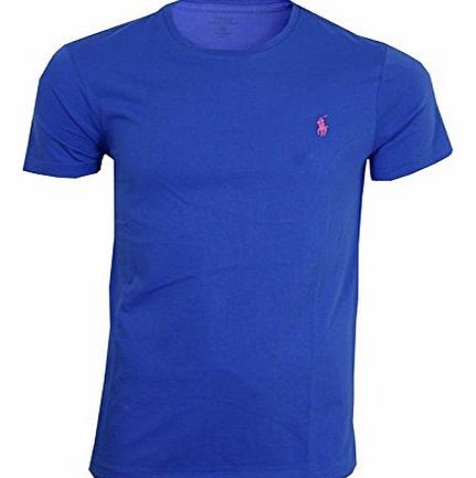  CUSTOM FIT BLUE CREW NECK T-SHIRT M