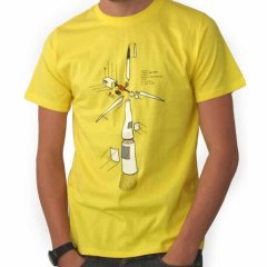 Mens Rapanui Nimby Wind Turbine Organic Tee Yellow