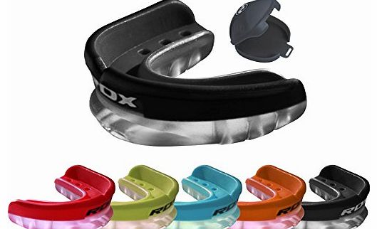 RDX Air Flow Tri Bite Gum Shield Mouth Guard Boxing MMA Junior Adult Rugby Box