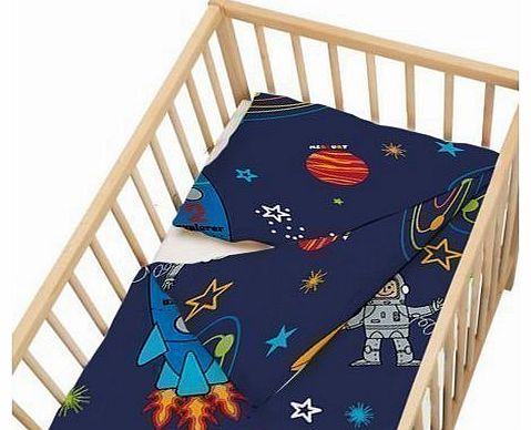 Cot Size Duvet Cover Set Space Boy wih Pillowcase