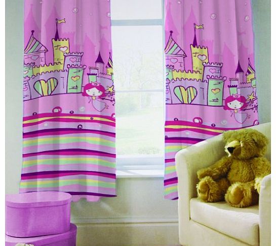 Curtains 66`` x 54`` Princess Castle with Tie Backs