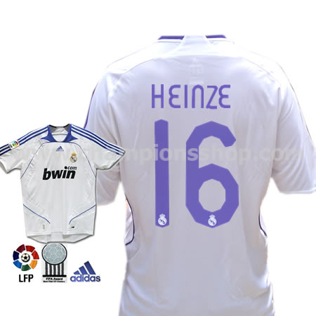 Adidas 07-08 Real Madrid home (Heinze 16)