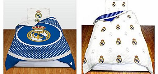 OFFICIAL Real Madrid FC Bullseye Single Reversible Duvet Cover PANEL SPOT QUILT COVER BEDDING (RMSD1)