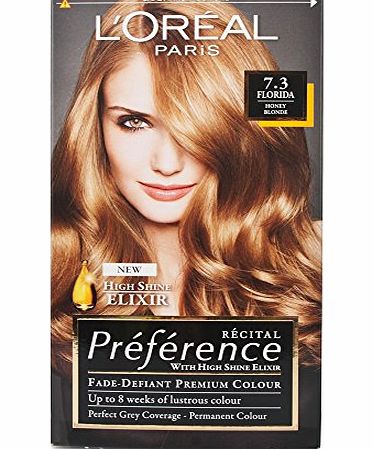 Recital Preference LOreal Recital Preference Hair Colour Florida Honey Blonde 7.3