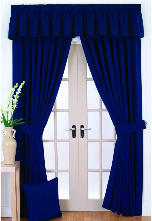 Nova Navy Lined Curtains