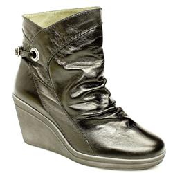 Female Barbarella Leather Upper Ankle in Black