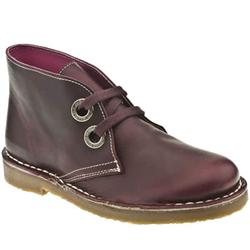 Female Supernova Leather Upper Casual in Burgundy, Tan