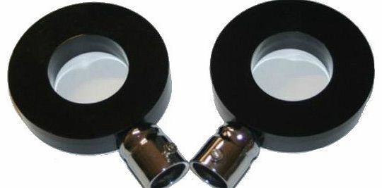 Pair of Black Gloss Finish Curtain Finials - Screw onto Pole