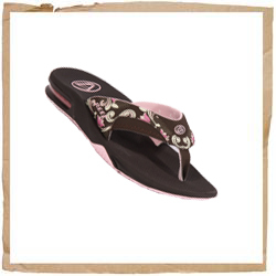 Fanning Flip Flop Brown/Pink