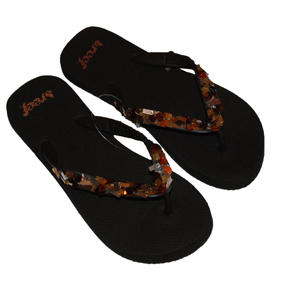 Ladies Reef Bedazzler Flip Flop. Brown