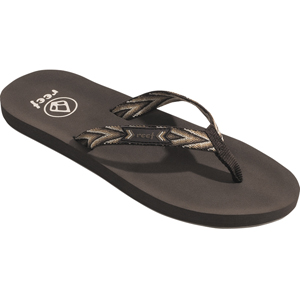 Ladies Reef Cosmo Flip Flops. Brown Tan