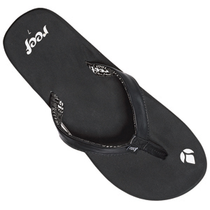 Ladies Reef Lakeside Flip Flop. Black White