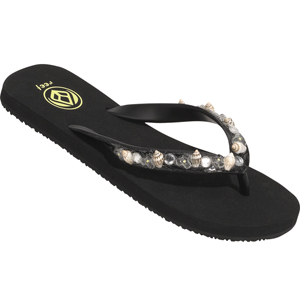 Ladies Reef Palm Beach Flip Flops. Black