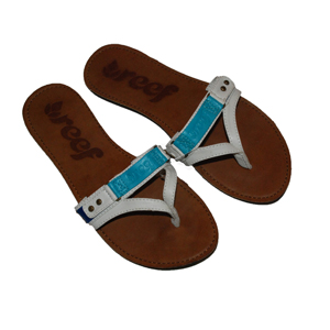 Ladies Reef Sweet Bella Flip Flop. White Blue