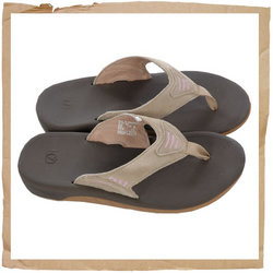 Leather Slap Core Flip Flop Cream