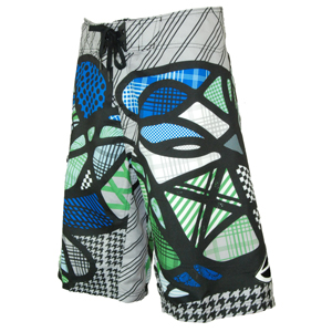 Mens Reef Bottle Boardshort. Green