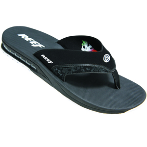 Mens Reef Dram Flip Flops. Black