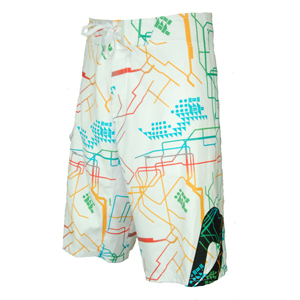 Mens Reef Tino Samtori Boardshort. White