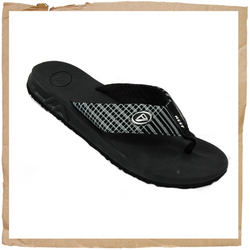 Phantoms Plaid Flip Flop Black