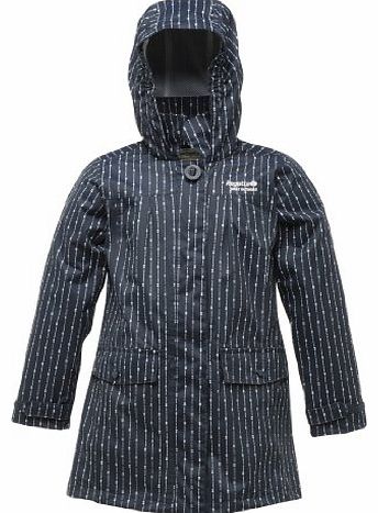 Rachael Girls Waterproof Hydrafort Patterned Jacket (Navy, 5 - 6 years (chest 59-61cm))