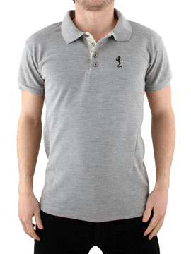 Grey Pique Polo Shirt