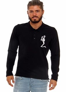 Praying Skeleton Long Sleeve Polo