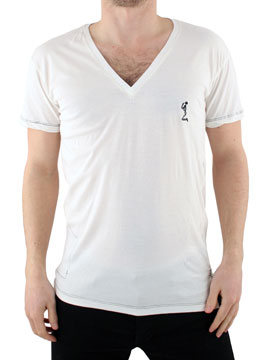 White V-Neck T-Shirt