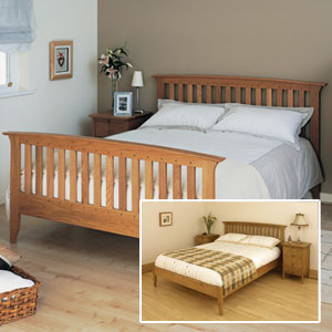 New England- 5FT Kingsize- Solid American Oak Bedframe