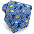 Renato Balestra Blue Underwater Nature Print Silk Tie