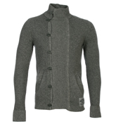 Grey Button Fastening Cardigan