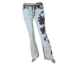 Womens Hand painted denim jean