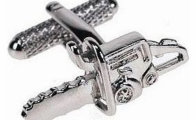 Retail Zone Silver Chainsaw Cufflinks 