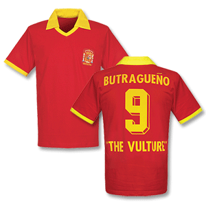 1970` Spain Home Retro + Butragueno No.9