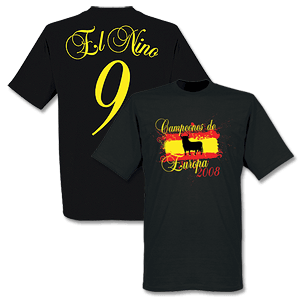 Spain European Champions Tee El Nino 9 - Black Delivery end July