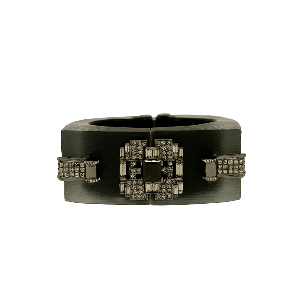 Deco Bangle - Black