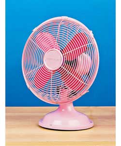 Desk Fan Pink10in