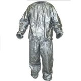 RFE SILVER VINYL SAUNA / WEIGHT LOSS SUIT SIZE L/XL