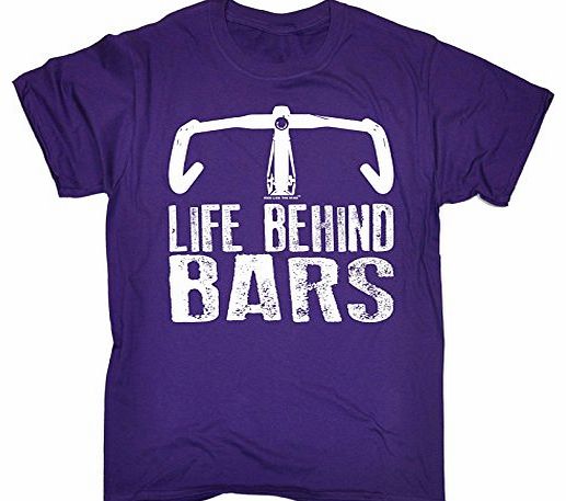 LIFE BEHIND BARS - CYCLING - RIDE LIKE THE WIND (L - PURPLE) NEW PREMIUM LOOSE FIT T-SHIRT - slogan funny clothing joke novelty vintage retro t shirt top mens ladies womens girl boy men women tshirt t