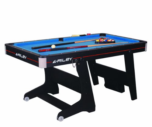 5 Ft Folding Domestic Pool Table - Black