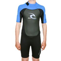 Boys Spring Shorty 2mm Wetsuit -Fan Blue