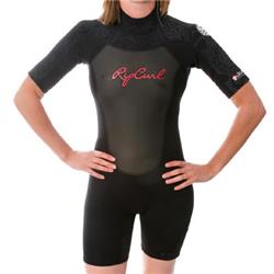 Ladies Long Island 2mm Shorty Wetsuit-Blk