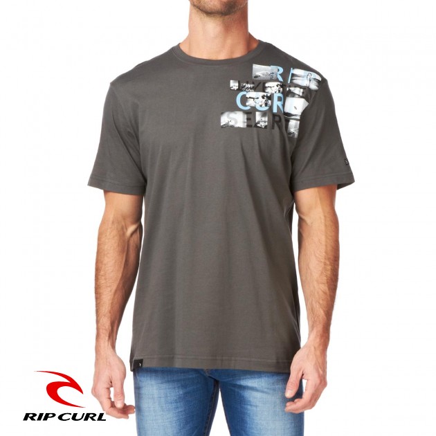 Mens Rip Curl Chop Chop T-Shirt - Charcoal Grey