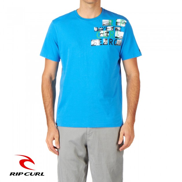 Mens Rip Curl Chop Chop T-Shirt - Dresden Blue