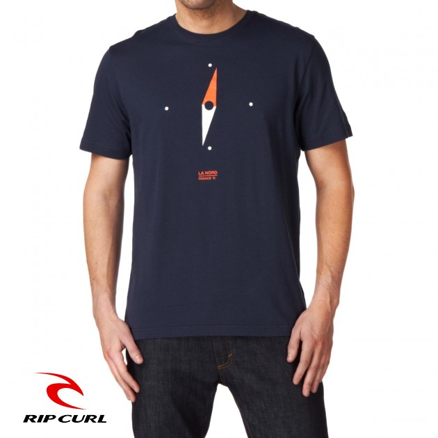 Mens Rip Curl Exergian T-Shirt - Deep Navy