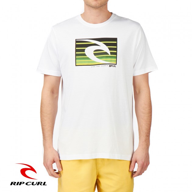 Mens Rip Curl Mick T-Shirt - Optical White