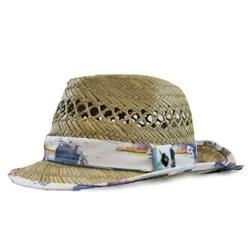 Mens Tip Toe Straw Hat - Natural